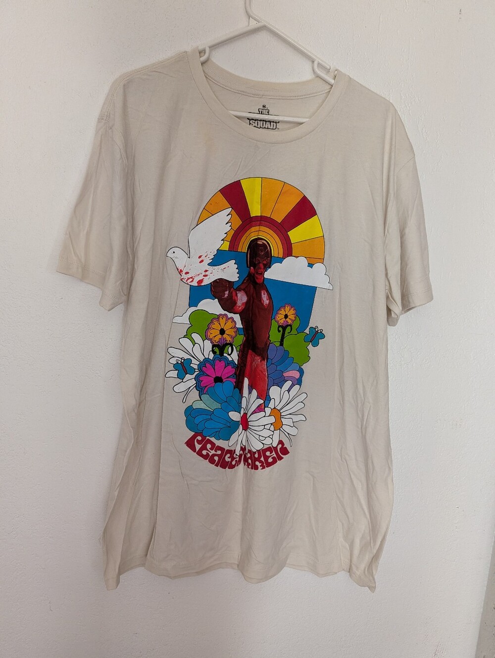DC Comics The Suicide Squad Peacemaker Mens T-Shirt Size XL Pre Owned